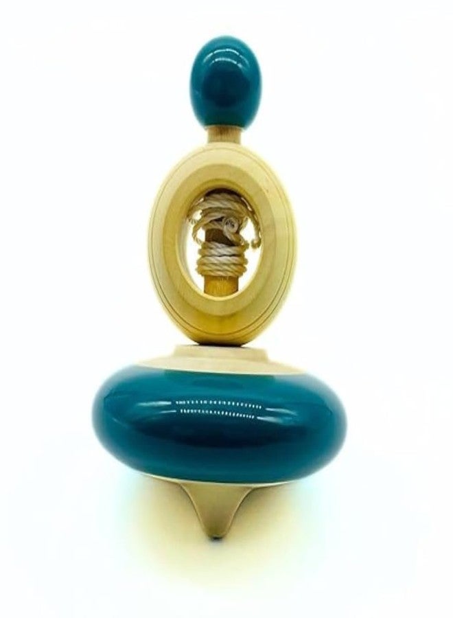 SubiMouIQ Eco-Friendly Wooden Rope Spinning Top, Pambaram, Bongaram, Lattu Toys for Kids, Ideal for Motor Skills and Imaginative Play |, Ages 3 Years and UP || Best Fun Playing Gift (Pack of 2) - Image 4